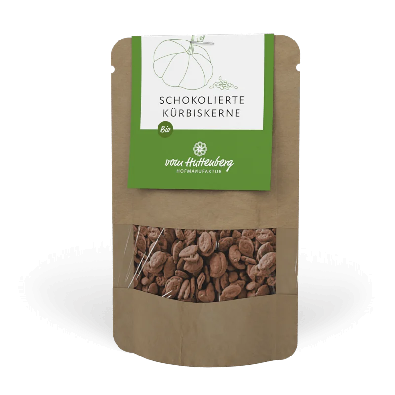 Schokolierte Bio-Kürbiskerne
